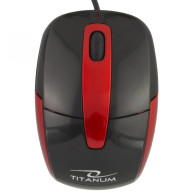 TM108K Trådbunden 3D optisk USB-mus Barracuda svart Titanum