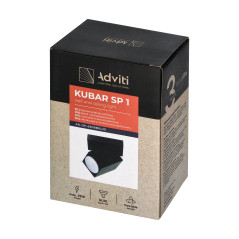 KUBAR SP 1, vägg-takarmatur, GU10, IP20, svart | HandlaSmidigt.se