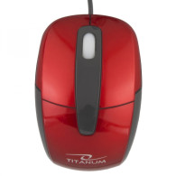 TM108R Mysz przewodowa 3D optyczna USB Barracuda czerwona Titanum