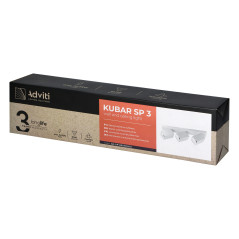 KUBAR SP 3, vägg-takarmatur, 3xGU10, IP20, vit | HandlaSmidigt.se