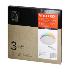 VITO LED 36W, taklampa, 3500lm, IP20, 3000/4000/6500K + RGB, fjärrkontroll | HandlaSmidigt.se