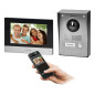 HIKVISION DS-KIS703Y-P enkelhus videodörrtelefonset, 2-ledare, 7', WI-FI, Full HD, ytmontage eller infällt montage, IP65