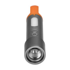 Ficklampa LED SMD 10W + COB 2W, 350lm, 1200 mAh, zoomfunktion, färgade skyddshöljen. | HandlaSmidigt.se