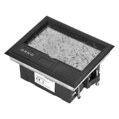 Golvbox för modulära uttag 4 x 45x45mm eller 8 x 22,5x45mm, lock: egen material, svart | HandlaSmidigt.se
