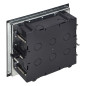 Golvbox för modulära uttag 6 x 45x45mm eller 12 x 22,5x45mm, lock: plast, svart