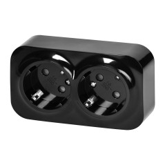 Att göra Dubbeluttag 2x2P+Z, 16A/230VAC, IP20, Schuko, Svart | HandlaSmidigt.se
