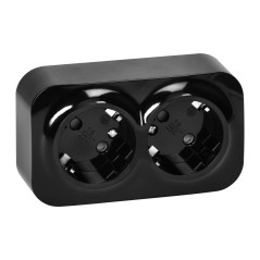Att göra Dubbeluttag 2x2P+Z, 16A/230VAC, IP20, Schuko, Svart 10 stycken | HandlaSmidigt.se