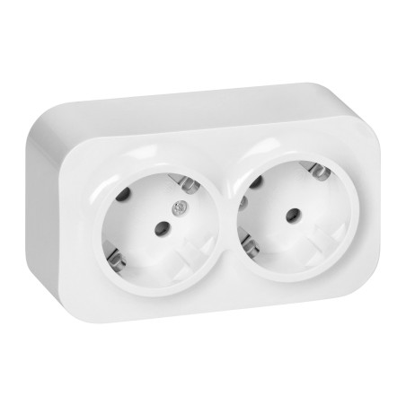 Att göra Dubbeluttag 2x2P+Z, 16A/230VAC, IP20, Schuko, Vit 10 stycken | HandlaSmidigt.se