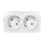 Att göra Dubbeluttag 2x2P+Z, 16A/230VAC, IP20, Schuko, Vit 10 stycken