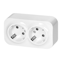 Att göra Dubbeluttag 2x2P+Z, 16A/230VAC, IP20, Schuko, Vit 10 stycken | HandlaSmidigt.se