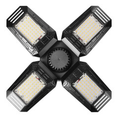 SYRIUSZ LED Hopfällbar verkstadslampa med 4 vingar, E27, 72W, 4000K, 6480lm | HandlaSmidigt.se