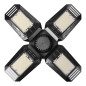 SYRIUSZ LED Hopfällbar verkstadslampa med 4 vingar, E27, 72W, 4000K, 6480lm
