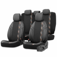 Sätt med bilsätesöverdrag för Otom Horizon 1805 Orange med 3 blixtlås.