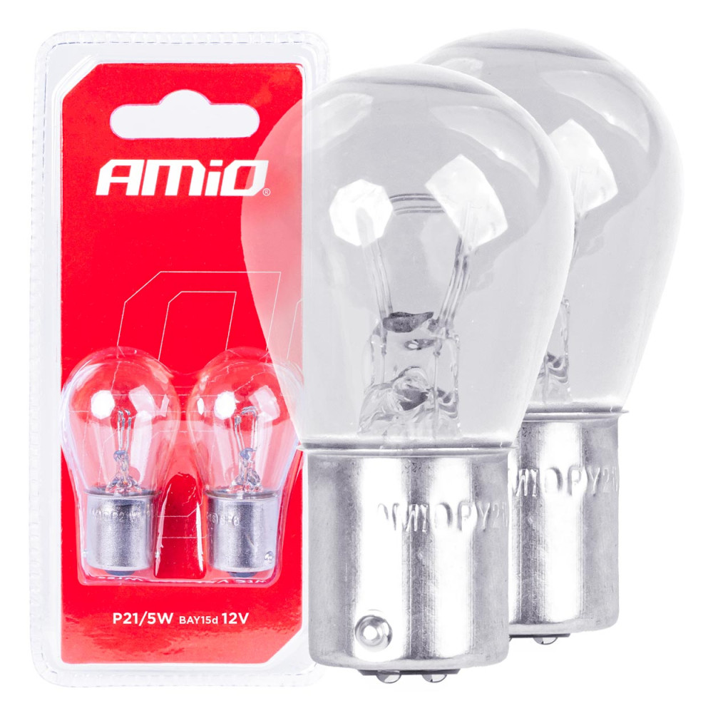 Halogenlampor p21/5w bay15d 12v 2st blister amio-03353 Halogenlampor p21/5w bay15d 12v 2st blister amio-03353