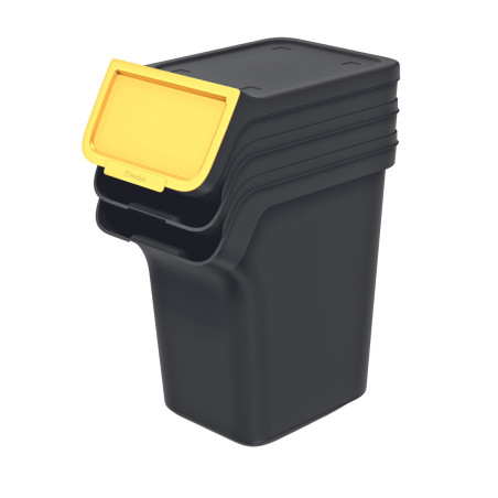 Sopkorgar STACKBOX Q SET - svart 20 liter. Enstyck.