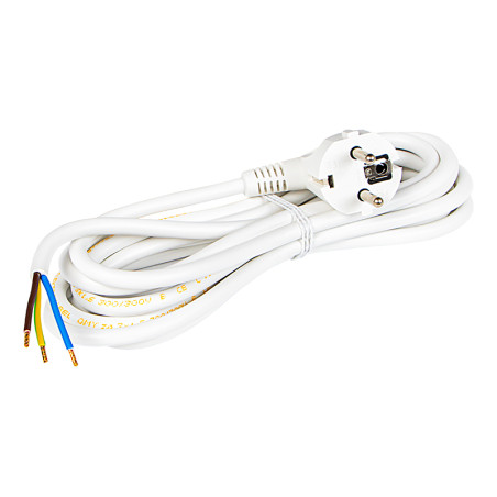 98-184- Anslutning pp-50 (3x1,5) 3m vit | HandlaSmidigt.se