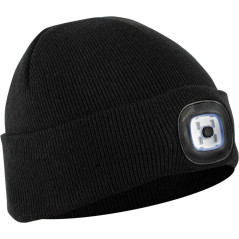 Mössa med LED-belysning, svart, akryl, CE, Lahti