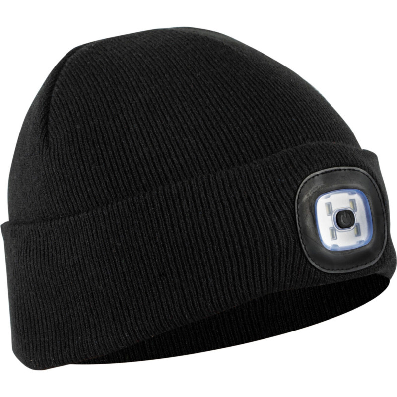 Mössa med LED-belysning, svart, akryl, CE, Lahti