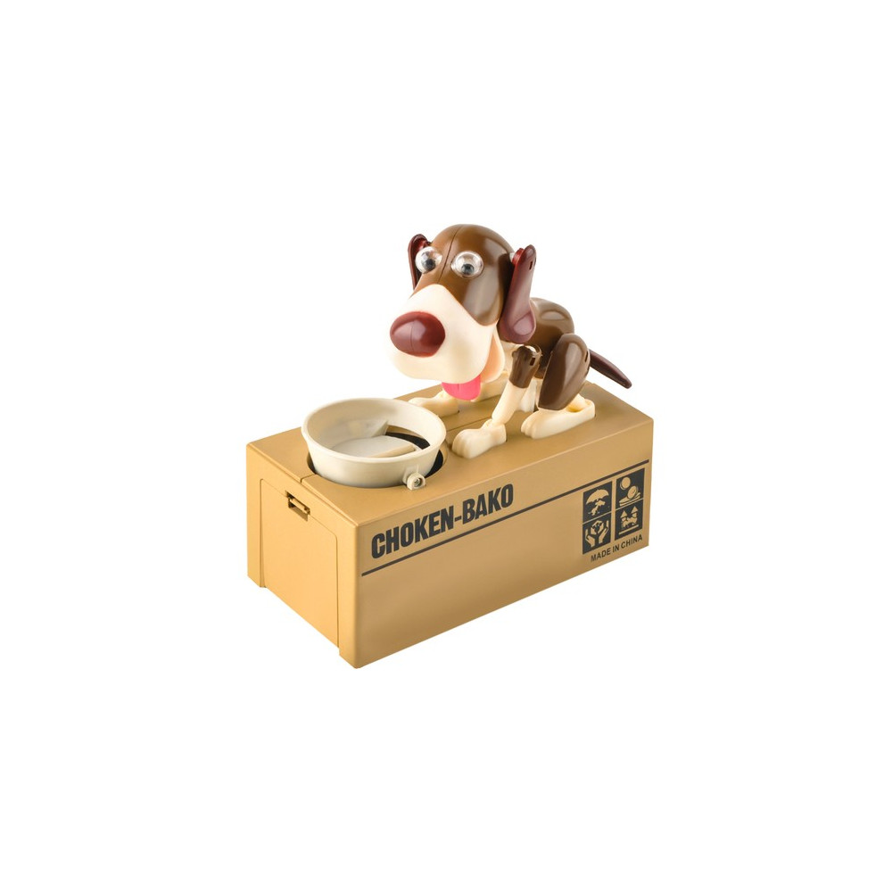 Sparbössa för batterier - brun hund 22470 Sparbössa för batterier - brun hund 22470