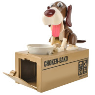 Sparbössa för batterier - brun hund 22470