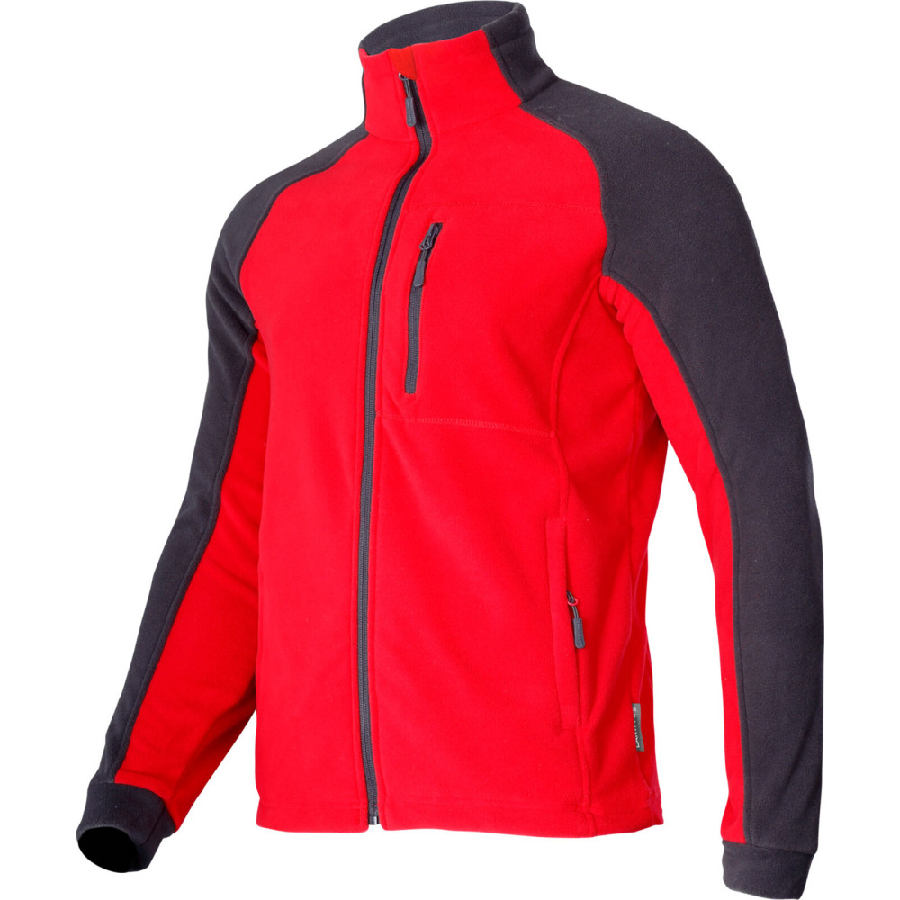 Tröja i fleece. Röd-grå, '5xl', CE, Lahti Tröja i fleece. Röd-grå, '5xl', CE, Lahti