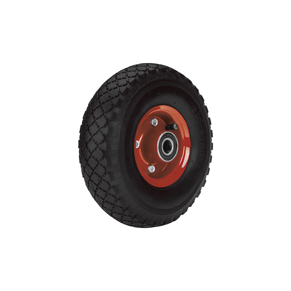 69-021- Hjul 26 cm för skottkärra vagn 260x85 3.00/4 röd