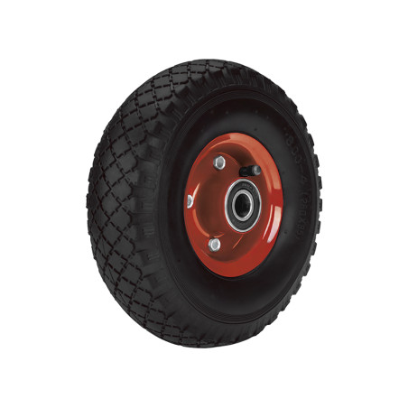 69-021- Hjul 26 cm för skottkärra vagn 260x85 3.00/4 röd
