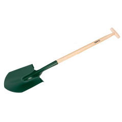 Spetsig spade, trähandtag, T-handtag, amerikan | HandlaSmidigt.se