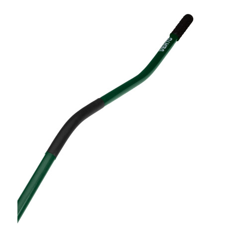 Taletten har 16 tänder, metallhandtag med gummibeläggning och ergonomisk design.