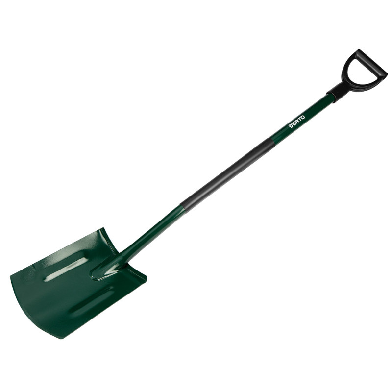 Spade rakt, metallhandtag, plasthandtag