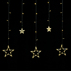 Ljusslang Rebel - stjärnor, varmvita, 230V