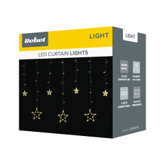 Ljusslang Rebel - stjärnor, varmvita, 230V