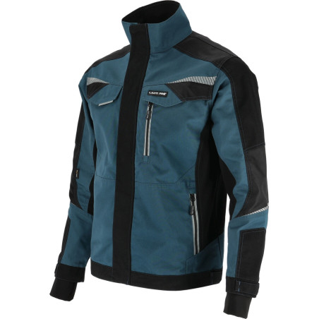 Tröja i turkos-svart med insatser i stretch, 'm', ce, lös