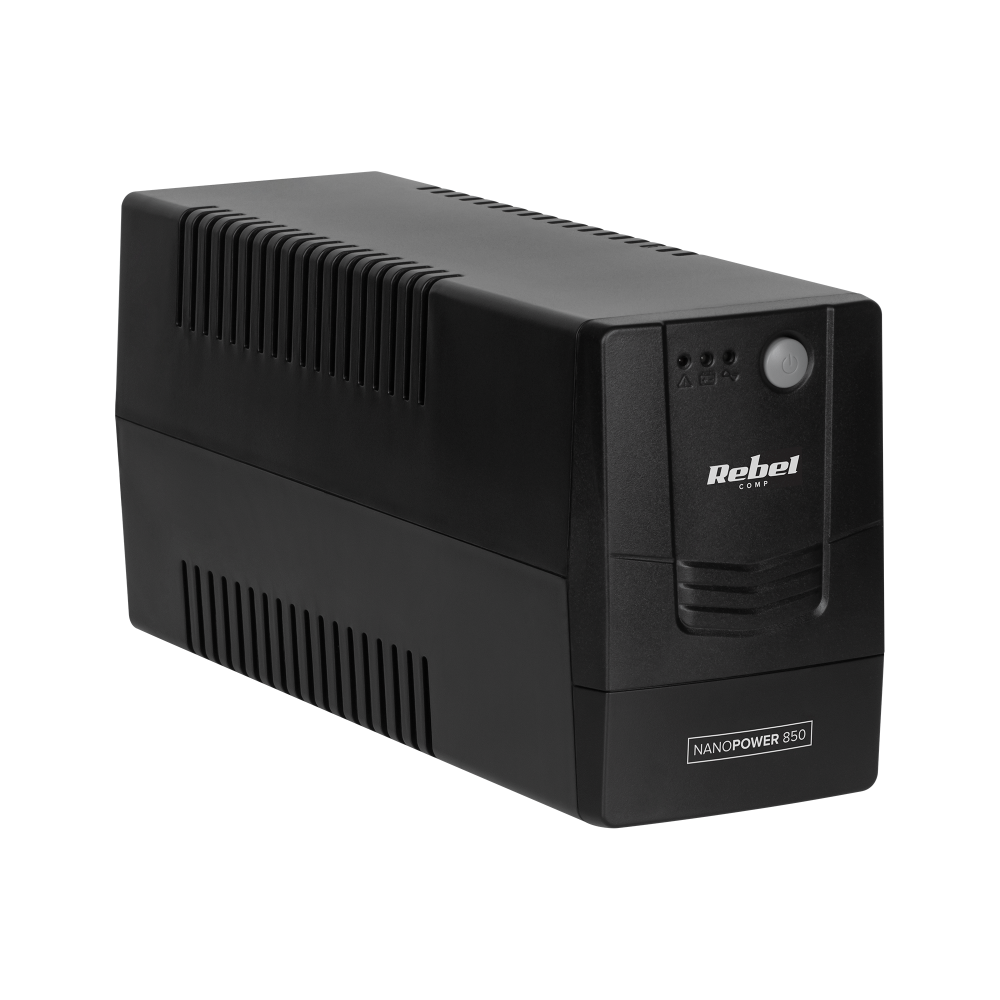 Nödströmsaggregat för dator UPS REBEL modell Nanopower 850 (offline, 850 VA / 480 W, 230 V, 50 Hz)
