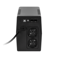 Nödströmsaggregat för dator UPS REBEL modell Nanopower Plus 1000 (offline, 1000VA / 600W, 230 V, 50 Hz, LCD, USB, RJ45)