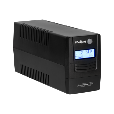 Nödströmsaggregat för dator UPS REBEL modell Nanopower Plus 850 (offline, 850VA / 480W, 230 V, 50Hz, LCD, USB, RJ45) |…