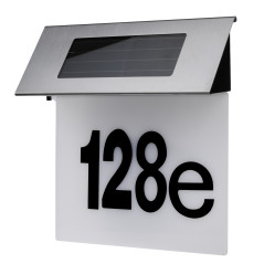 Solcellslampa LED med husnummer Maclean, IP44, 1W, 100lm, 6000K, batteri 600 mAh, 2,5V DC 70mA, MCE423 | HandlaSmidigt.se