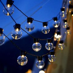 Solcellsgirland LED 2i1 Maclean, IP44, 3W, 10lm, 3000K, batteri 2*600 mAh, 5V DC, 7m, MCE424
