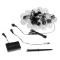 Solcellsgirland LED 2i1 Maclean, IP44, 3W, 10lm, 3000K, batteri 2*600 mAh, 5V DC, 7m, MCE424