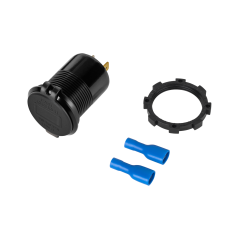 Biladdare för bil med USB+USB typ C med Quick Charge, Power Delivery och spänningsmätare 63W.