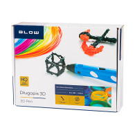 55-001- Penna 3D-skrivare 3D blå + 65m filament mix