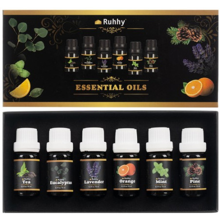 Eterisk olja - set med 6 st. 10 ml Ruhhy 21939
