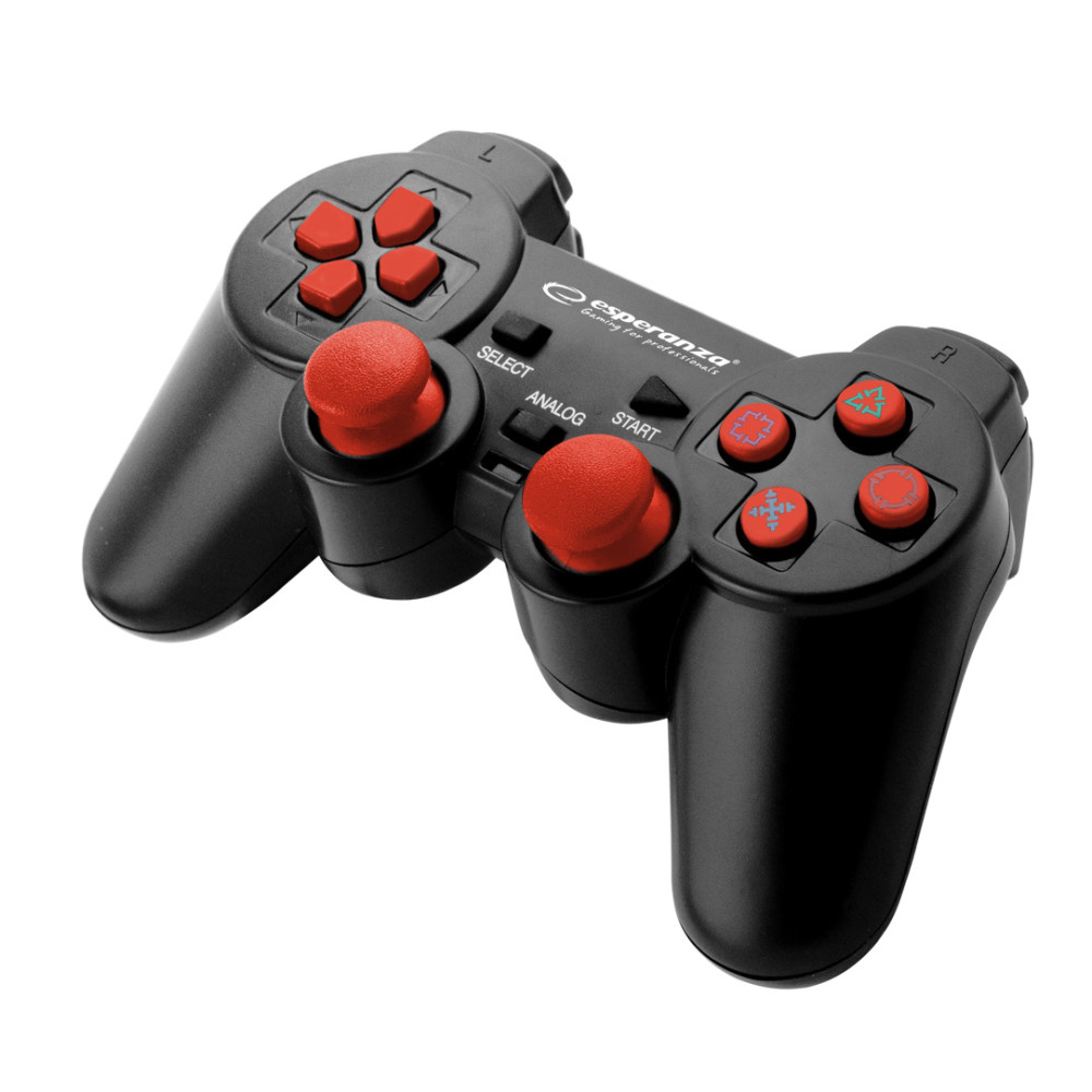 EGG106R Gamepad PC/PS3/PS2 USB Corsair svart-röd Esperanza