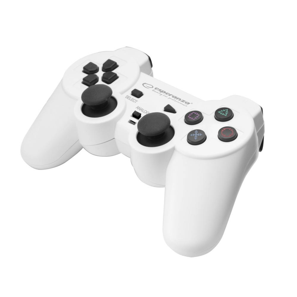 EGG107W Gamepad PC/PS3 USB Trooper vit/svart Esperanza