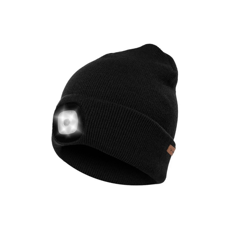 Vintermössa med ficklampa - svart Trizand 22663
