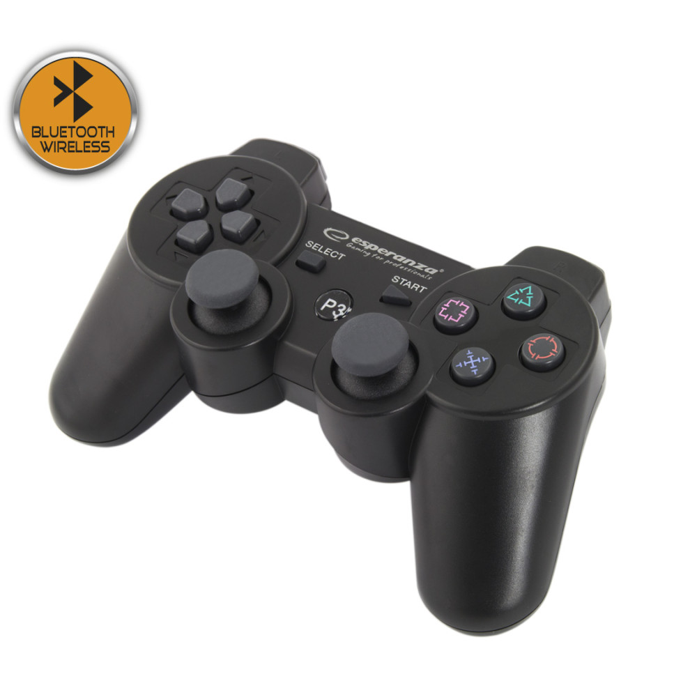 EGG109K Gamepad bezprzewodowy Bluetooth PS3 Marine czarny Esperanza EGG109K Gamepad bezprzewodowy Bluetooth PS3 Marine czarny Esperanza