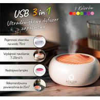 AD 7969 Ultraljudsdiffusor för doft USB 3-i-1