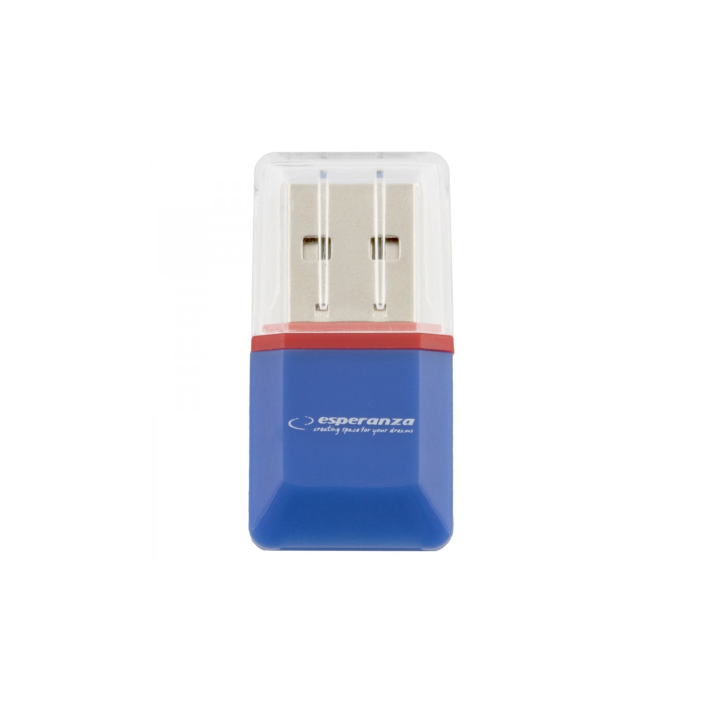 EA134B Micro SD USB-kortläsare blå Esperanza EA134B Micro SD USB-kortläsare blå Esperanza