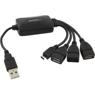 EA158 USB-hubb med 3 USB-portar + 1 micro USB-port från Esperanza.