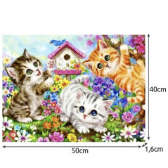 Målning efter nummer 40x50cm - kattungar Maaleo 22781 | HandlaSmidigt.se